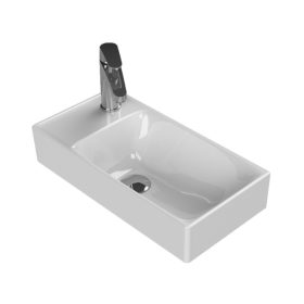   CeraStyle SHARP porcelán mosdókagyló 50 cm - 50 x 25 cm - BAL CSAPLYUKAS