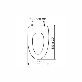   Ferro soft close kőris wc ülőke, fahatású MDF WC/SOFTJASAN