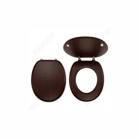   Ferro wenge wc ülőke fém zsanérokkal, fahatású MDF WC/WENGE