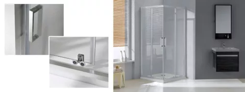 Wellis Apollo 80 két tolóajtós szögletes kabin, Easy Cleannel, üvegtörés garanciával
