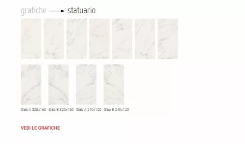 AVA La Fabbrica STATUARIO kerámia burkolólap