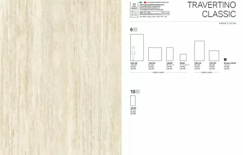 AVA La Fabbrica TRAVERTINO CLASSIC kerámia burkolólap