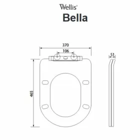 Wellis Bella slim soft Closing WC ülőke