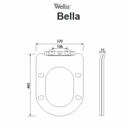 Wellis Bella slim soft Closing WC ülőke