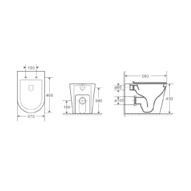 Wellis Clement álló rimless WC
