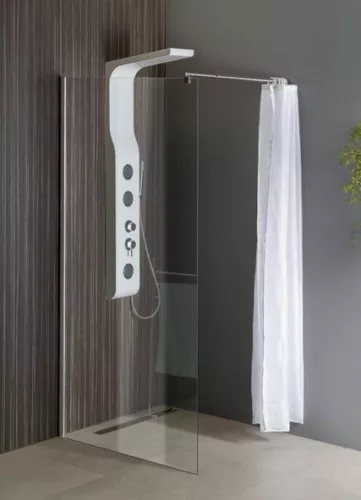 Aqualine-Sapho WALK IN Fix zuhanyfal 80x190cm, átlátszó üveg 6mm (WI081)