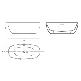 Wellis Oval 186 szabadon álló kád