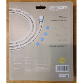 Zegor zuhanycső 150cm krómozott fém csavarodásmentes