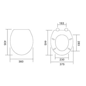 Diplon WC ülőke MDF króm zsanérral, fehér (WSM5518)