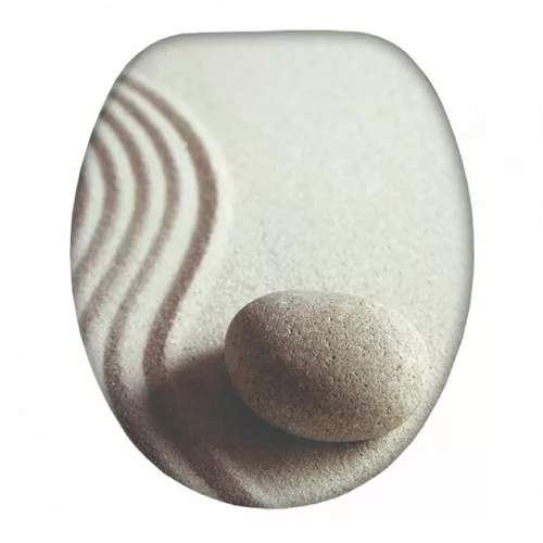 WC ülőke MDF ZEN kavics + homok mintás (Styron:WÜ-108)