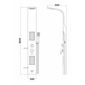 Wellis Napoli zuhanypanel