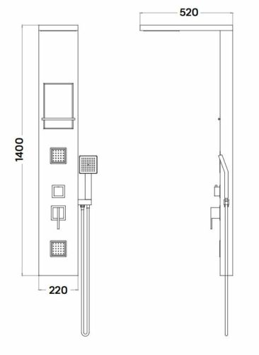 Wellis Lucia zuhanypanel