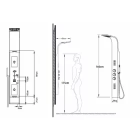 Wellis Glam termosztátos zuhanypanel