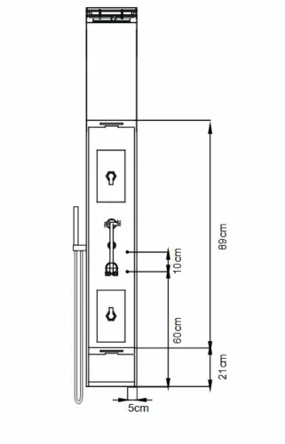 Wellis Glam termosztátos zuhanypanel