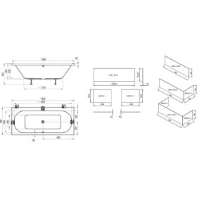 Ravak Oldallap City és City Slim 80 Fehér