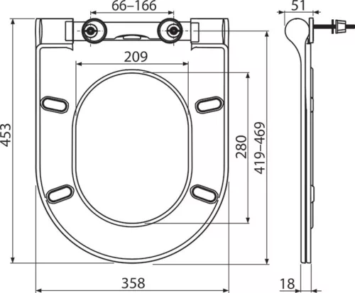 Ravak WC ülőke Uni Chrome Slim SoftClose X01550