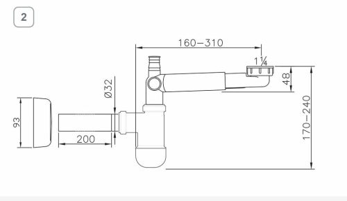 Ravak helytakarékos mosdószifon X01612