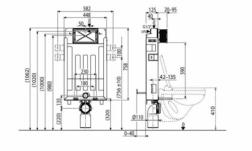 Ravak falra szerelhető WC tartály W X01702