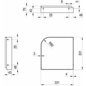 Ravak Yard 450 C konzol fekete