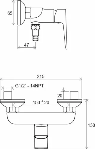 Ravak Classic fali zuhanycsaptelep szett nélkül CL 032.00CR (Kifutó-2026)