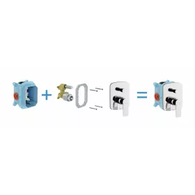   Ravak Classic falba süllyesztett csaptelep váltóval, R-box-hoz CL 065.00CR.O2.RB070 (Kifutó-2026)