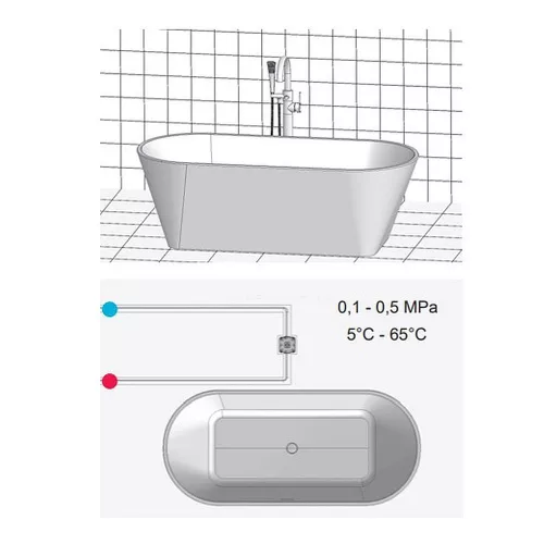 Ravak R-BOX RB 07A.50 beépítő alaptest padlóba, álló kádcsaptelephez