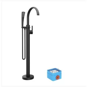   Ravak FREEDOM padlón álló kádcsaptelep fekete FM 080.20BL.RB07A (R-box nélkül)