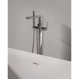   Ravak FLAT FL 080.00CR.RB07A Padlón álló kádcsaptelep szettel, Króm (R-box nélkül)