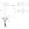 Ravak Chrome II mosdócsaptelep 300 mm lefolyó nélkül CR II 015.00CR