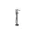 Ravak CHROME II padlón álló kádcsaptelep FEKETE CR II 080.20BL.RB07A