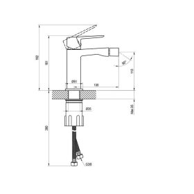   Ravak Life bidécsaptelep 160mm, lefolyó nélkül, króm LF 056.00CR