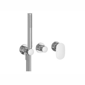   Ravak SPRING SG 065.00CR.O2 +S Falba süllyesztett csaptelep szettel, kétutas, belső egységgel - KRÓM