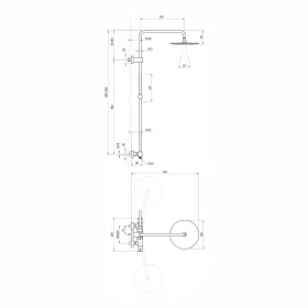   Ravak SPRING SG 091.00CR Termosztátos zuhanyoszlop, szettel - KRÓM