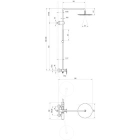 Ravak SPRING SG 098.10WHM Zuhanyoszlop szettel - MATT FEHÉR