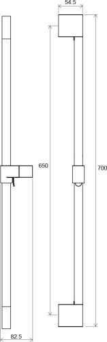 Ravak állítható zuhanytartó rúd 70 cm Chrome 974.00CR
