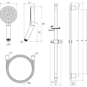 Ravak R3 Flat zuhanyszett (902.00) rudas