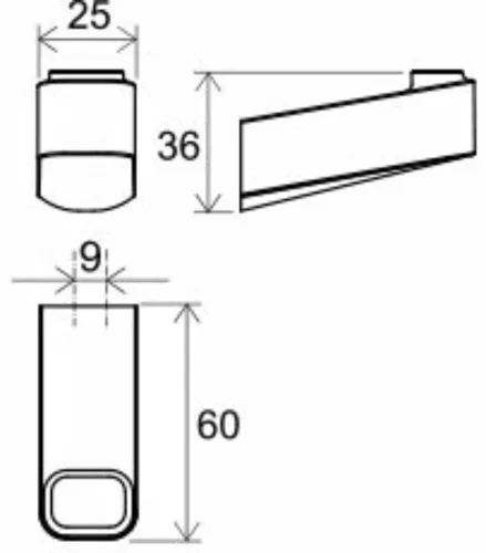Ravak 10° szimpla fogas króm TD 110