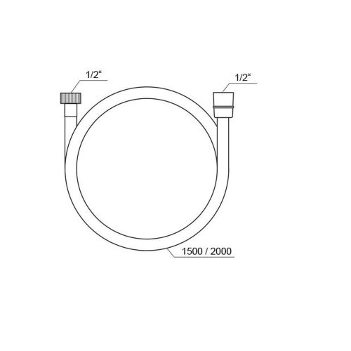 Ravak zuhany gégecső fekete 150 cm 913.23