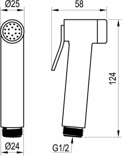 Ravak bidézuhany kézi zuhanyfej, króm 963.00