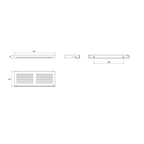 Ravak Slim polc S fekete X07P649