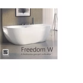   Ravak FREEDOM W térben álló kád 166x80cm fehér, króm lefolyóval