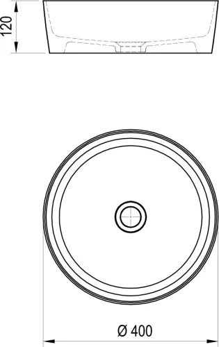 Ravak UNI 400 mosdó kerámia 400x400x120mm (Megszűnt-2026)