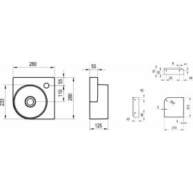 Ravak Yard 280 C kézmosó