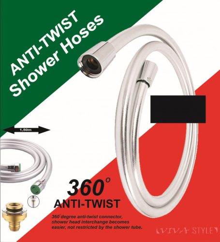 Viva Silverflex zuhany gégecső Anti Twist (150 cm) YF008B