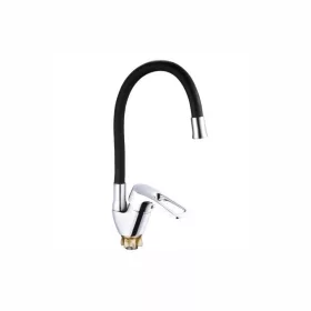   Zegor álló mosogató csaptelep króm fekete flexibilis kifolyócsővel