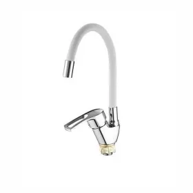   Zegor álló mosogató csaptelep króm fehér flexibilis kifolyócsővel