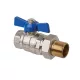 INVENA PROV golyóscsap, pillangókar, hollandival, KB, 1/2", acél