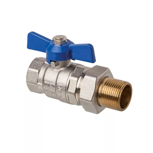 INVENA PROV golyóscsap, pillangókar, hollandival, KB, 1", acél