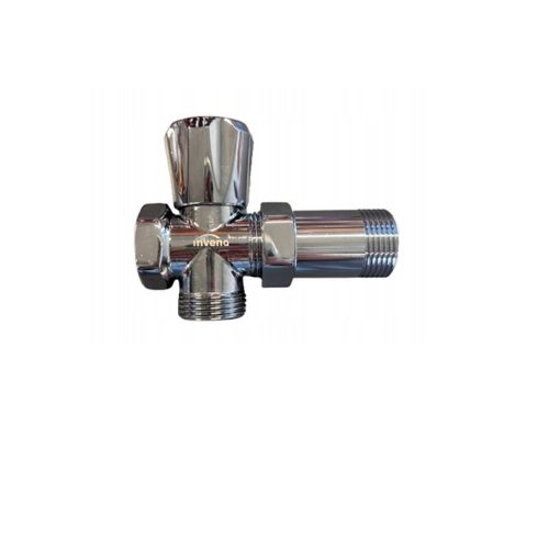 INVENA Sarokszelep, mosógépcsatlakozóval, fali szereléshez, toldó elemmel 3/4"X3/4"