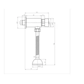   Sapho/Aqualine Önelzáró piszoár szelep 1/2" króm (ZY12022)